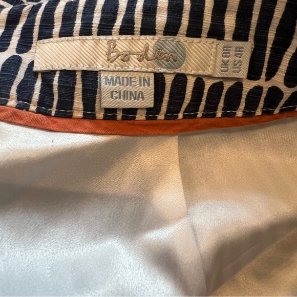 BODEN Navy/White Pencil Skirt Size 4R EUC - Picture 3 of 3